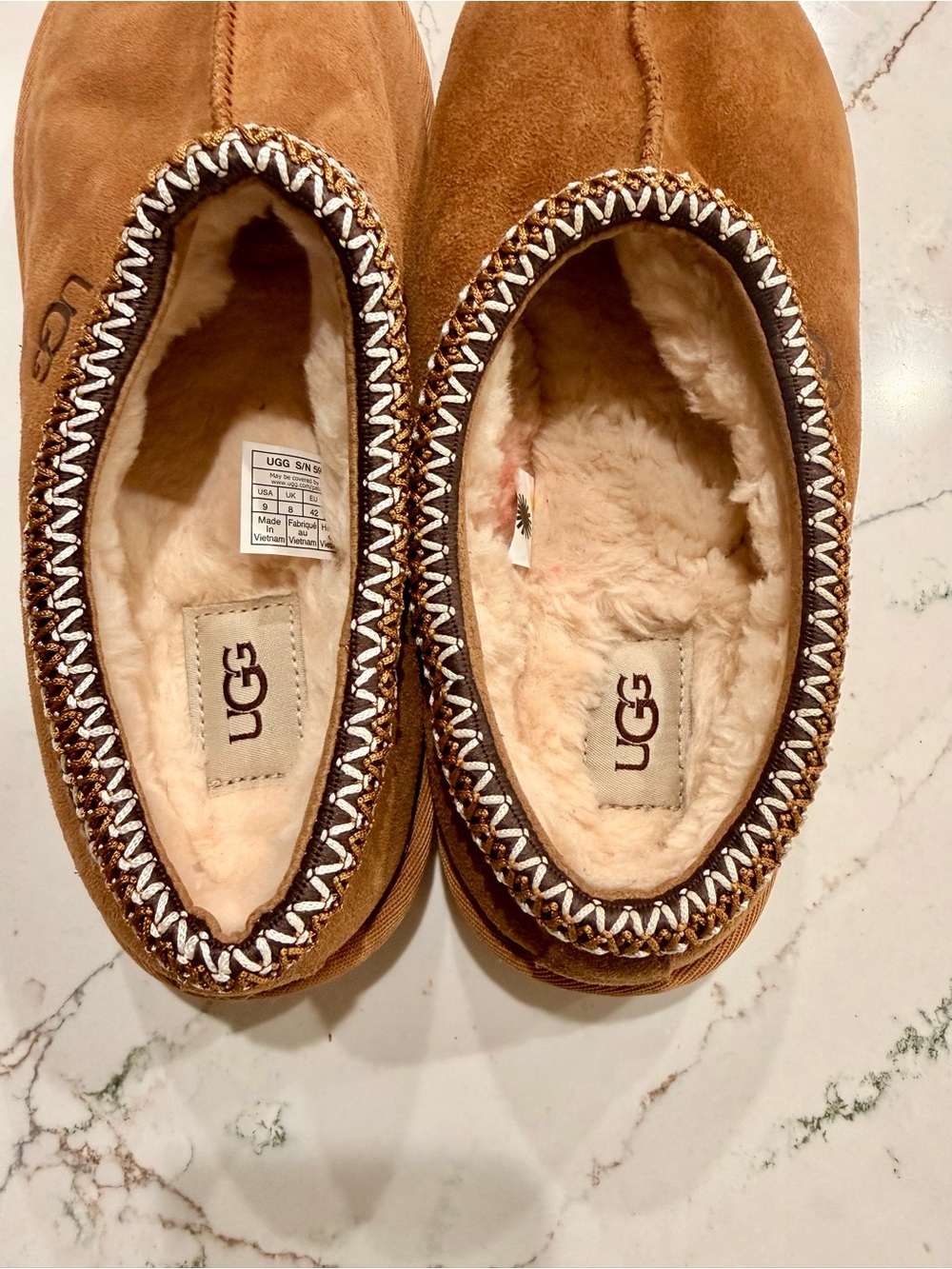 UGG Tasman Slipper Chestnut, Men 9/Women’s 10 New Without Box SN 5950 - Picture 7 of 9